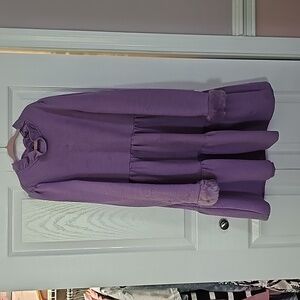 Janie and Jack Girl Dress, size 12, purple.
